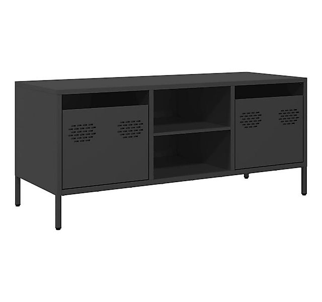 vidaXL TV-Schrank TV-Schrank Schwarz 101,5x39x43,5 cm Kaltgewalzter Stahl ( günstig online kaufen
