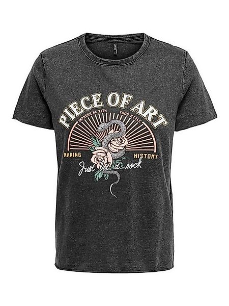 ONLY Rundhalsshirt ONLLUCY REG S/S TOP JRS NOOS unterschiedlich bedruckt günstig online kaufen