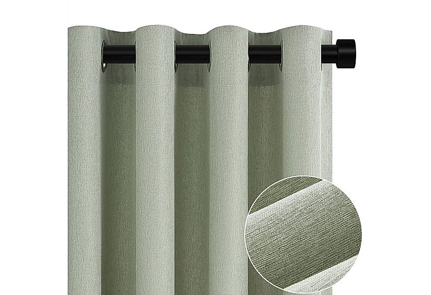 Topfinel Vorhang Vorhang Wohnzimmer Leinenoptik Licht Filtern mit Ösen Halb günstig online kaufen