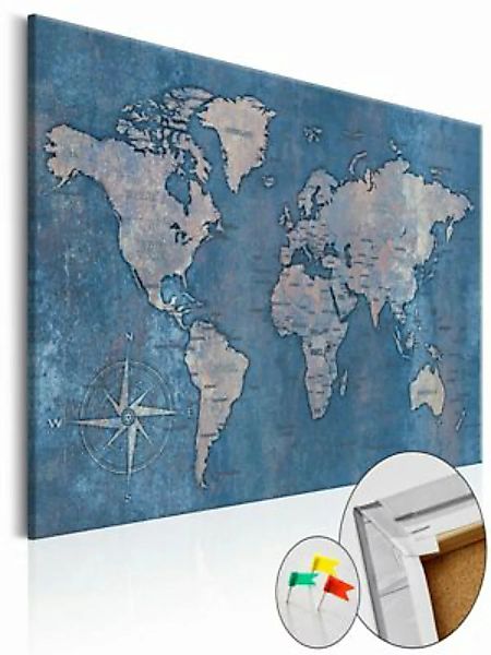 artgeist Pinnwand Bild Sapphire Planet [Cork Map] beige/blau Gr. 90 x 60 günstig online kaufen