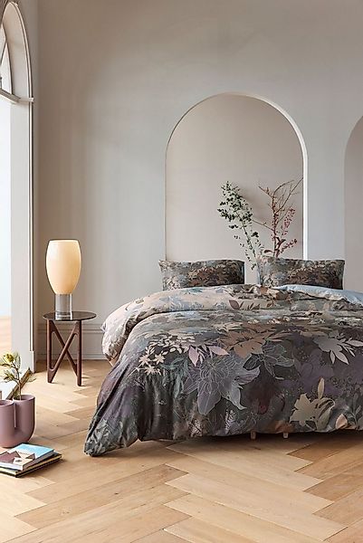 Beddinghouse Bettwäsche Mako-Satin, Mako-Satin, elder Glanz, Blumen, braun, günstig online kaufen