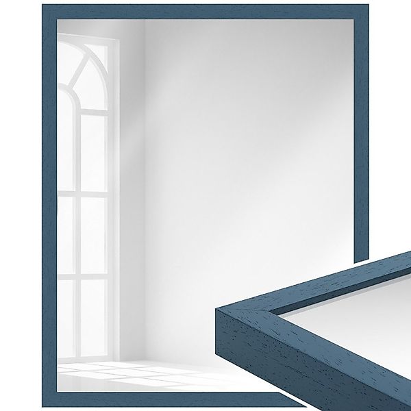 WANDStyle Wandspiegel H960, Dunkelblau, aus Massivholz günstig online kaufen
