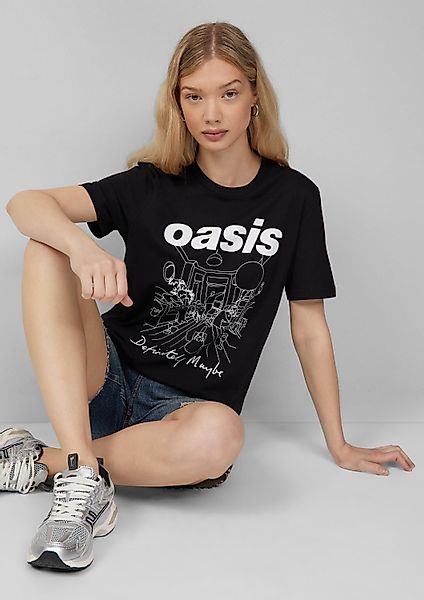 QS Kurzarmshirt T-Shirt Unisex Oasis® Band-Shirt günstig online kaufen