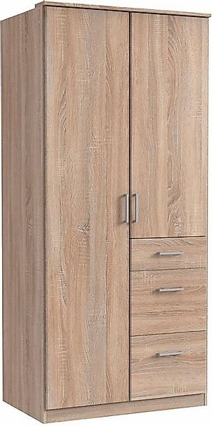 Wimex Drehtürenschrank Click (mit Holztüren, Schubladen, Kleiderstangen, Ei günstig online kaufen