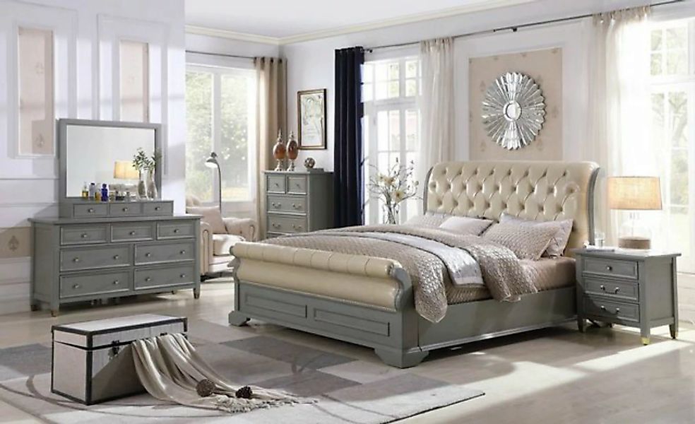 JVmoebel Bett, Bett Polster Design Luxus Holz Doppel Hotel Betten Schlaf Zi günstig online kaufen