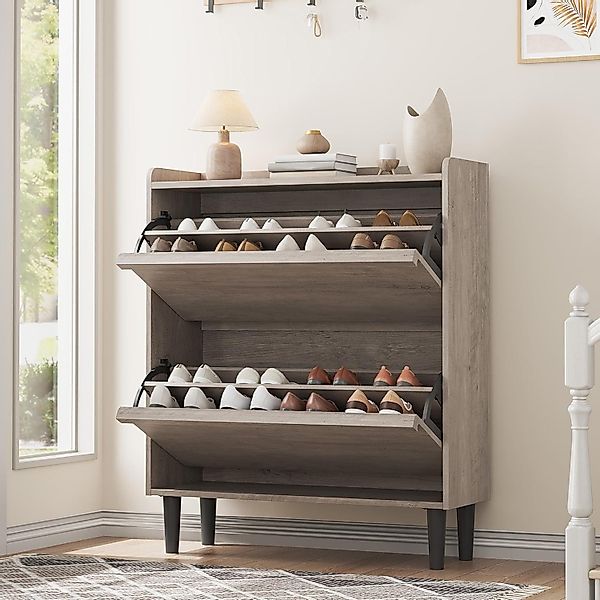 GarveeMore Schuhschrank aus Holz mit 2 günstig online kaufen