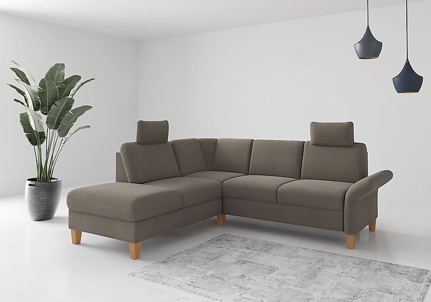 Home affaire Ecksofa "Rochelle", wahlweise mit Armlverstellung, Klappbett m günstig online kaufen