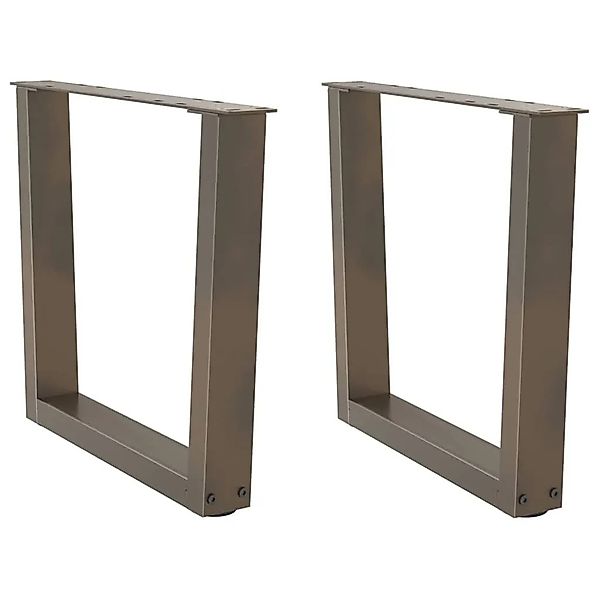 vidaXL Couchtischbeine V-Form 2 Stk Naturstahl 60x42-43,3 cm Stahl 4012635 günstig online kaufen