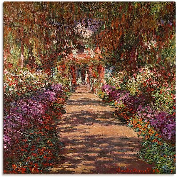 Artland Wandbild "Weg in Monets Garten in Giverny. 1902" Garten 1 Stk. tlg. günstig online kaufen