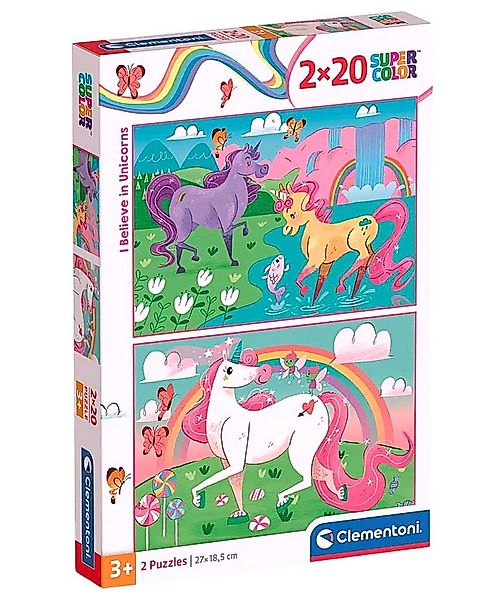 Clementoni® Puzzle Einhörn - I Believe in Unicorns, 20 Puzzleteile, 2x20 tl günstig online kaufen