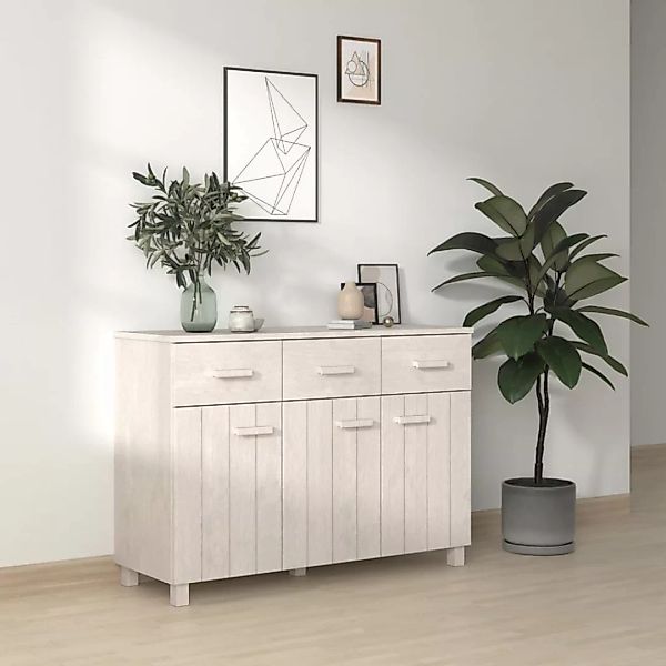Vidaxl Sideboard Weiß 113x40x80 Cm Massivholz Kiefer günstig online kaufen