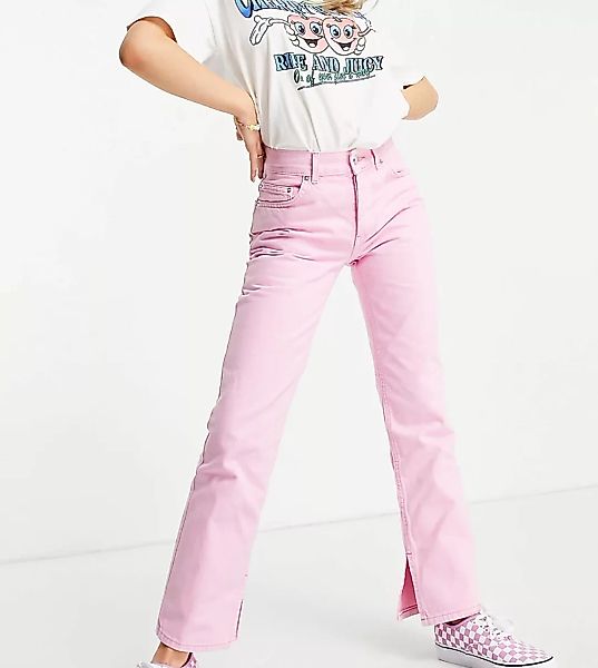 ASOS DESIGN Petite – Jeans im Stil der 90er mit halbhohem Bund, geradem Bei günstig online kaufen