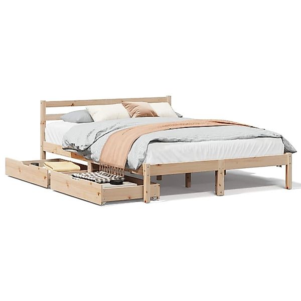 vidaXL Massivholzbett ohne Matratze 160x200 cm Kiefernholz 3301544 günstig online kaufen