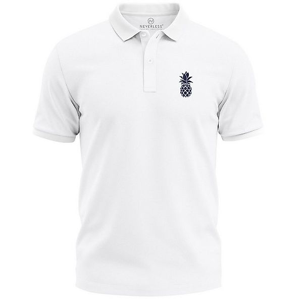 Neverless Poloshirt Poloshirt Herren mit Ananas günstig online kaufen