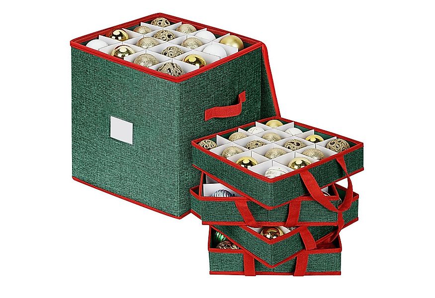OSTWOLKE Aufbewahrungsbox für Weihnachtskugeln 64 Fächer Weihnachtskugeln A günstig online kaufen