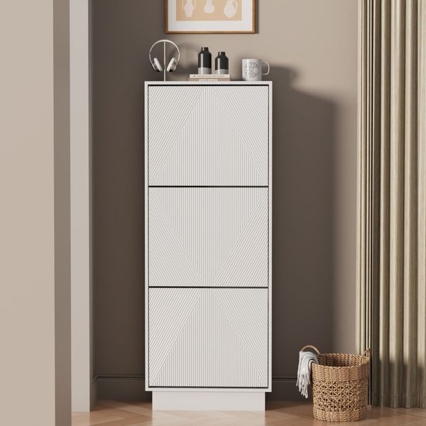 UEV Schuhschrank mit 3 Klappen Schuhregal günstig online kaufen