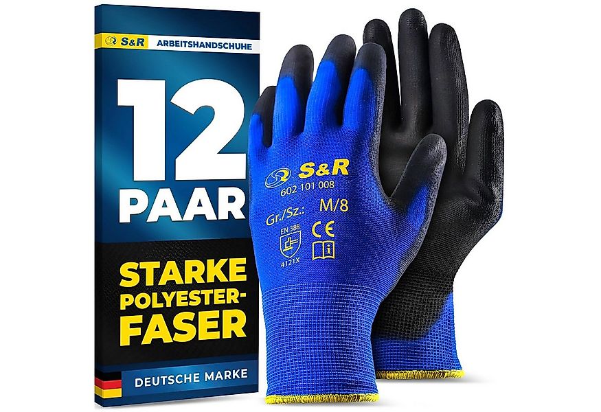 S&R Arbeitshandschuhe aus Polyesterfaser mit Polyurethanbeschichtung, flexi günstig online kaufen