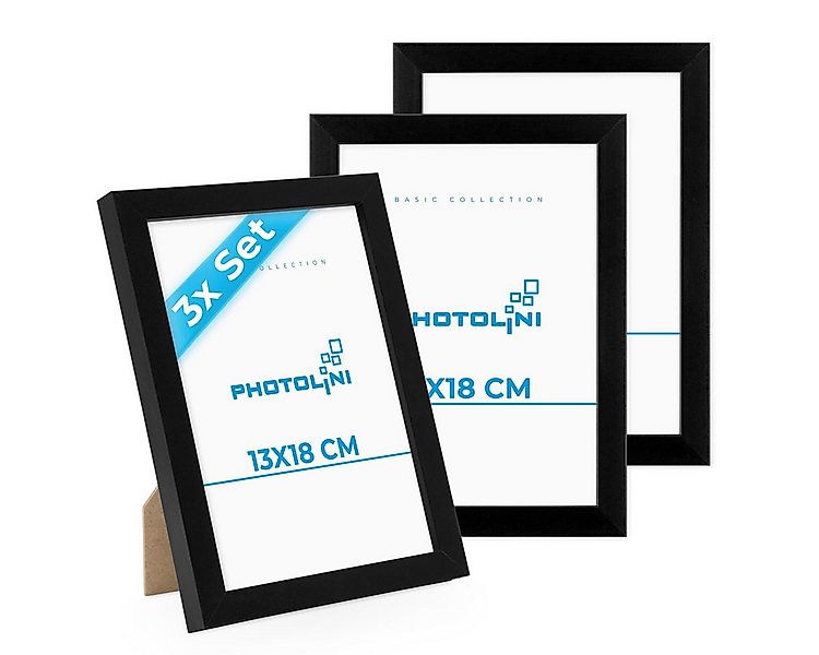 PHOTOLINI Bilderrahmen 3er Set modern mit bruchsicherem Acrylglas, Holz MDF günstig online kaufen