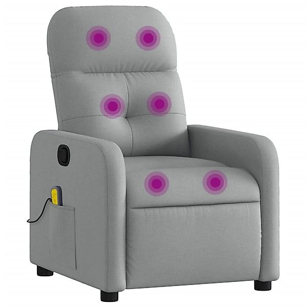 vidaXL Sessel Massagesessel Hellgrau Stoff (1-St) günstig online kaufen