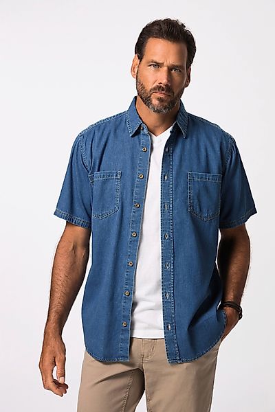 JP1880 Kurzarmhemd Denimhemd Denim Halbarm Modern Fit Passform günstig online kaufen