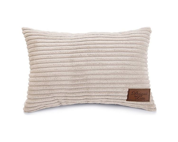 Designed By Lotte Tierdecke Kissen Ribbed hellgrau günstig online kaufen