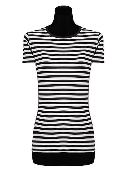thetru T-Shirt Damen Ringelshirt kurzarm schwarz-weiß – alltagsta Gestreift günstig online kaufen