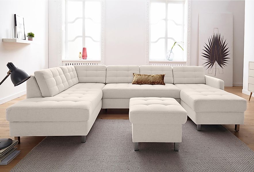 sit&more Wohnlandschaft "Picasso U-Form" wahlweise mit Bettfunktion und Bet günstig online kaufen