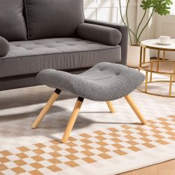 HOMCOM Fußhocker mit Berberfleece-Stoff, bis 120 günstig online kaufen