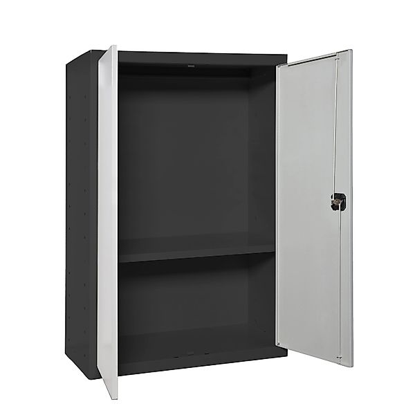 PROREGAL Stahlschrank AMEGO HxBxT 90 x 80 x 40 cm 1x Fachboden Grau-Anthraz günstig online kaufen
