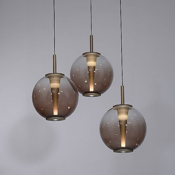 PURE LED-Hängelampe E-Infinity, bronze/amber, Ø 50 cm, CCT günstig online kaufen