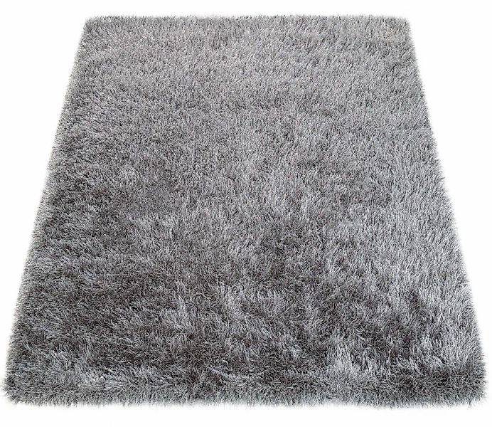 Paco Home Hochflor-Teppich "Glamour 300" rund 70 mm Höhe Uni Farben, mit we günstig online kaufen