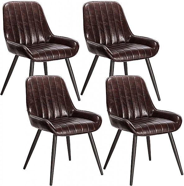 EUGAD Esszimmerstuhl (4 St), Retro, Sitzfläche günstig online kaufen