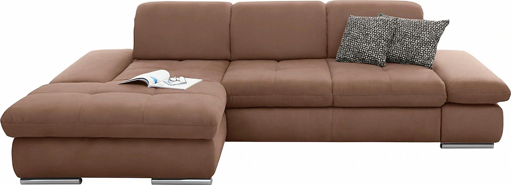 set one by Musterring Ecksofa »SO4100 V«, mit verstellbaren Kopfteilen, wah günstig online kaufen