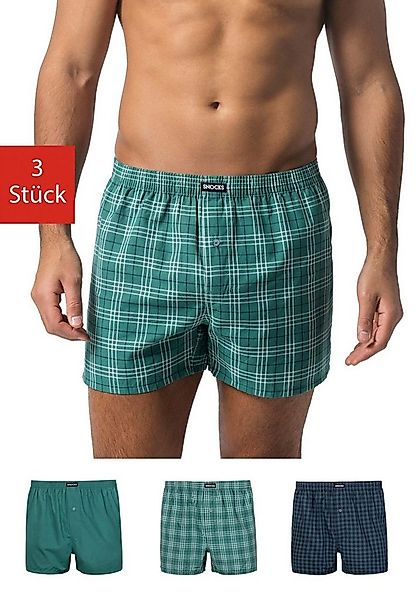 SNOCKS Weiter Boxer American Boxershorts Woven (3-St) aus 100% Bio-Baumwoll günstig online kaufen
