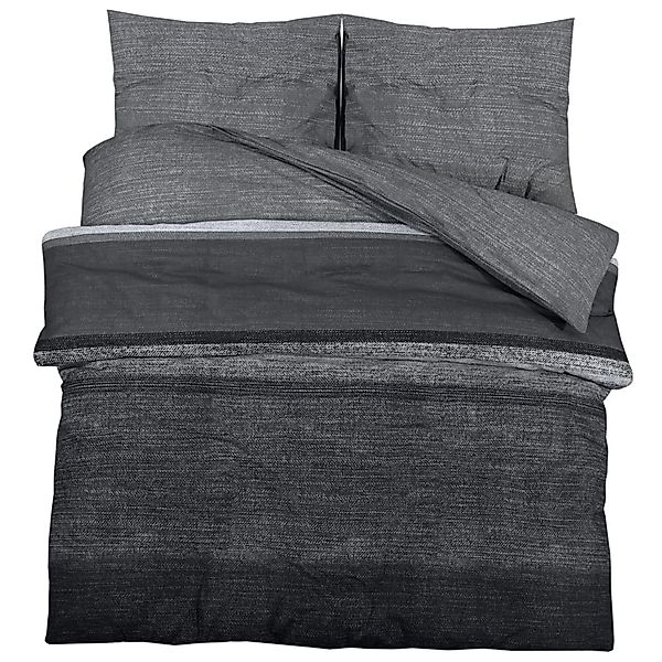 vidaXL Bettwäsche-Set Dunkelgrau 140x200 cm Baumwolle 136480 günstig online kaufen