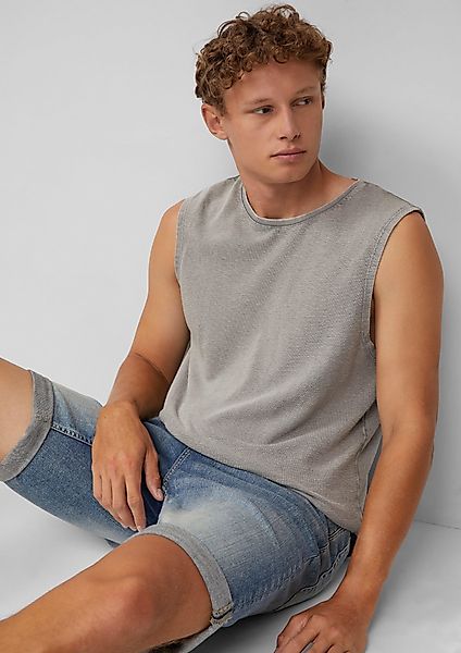QS Shirttop Gewaschenes Tanktop aus Strukturjersey günstig online kaufen