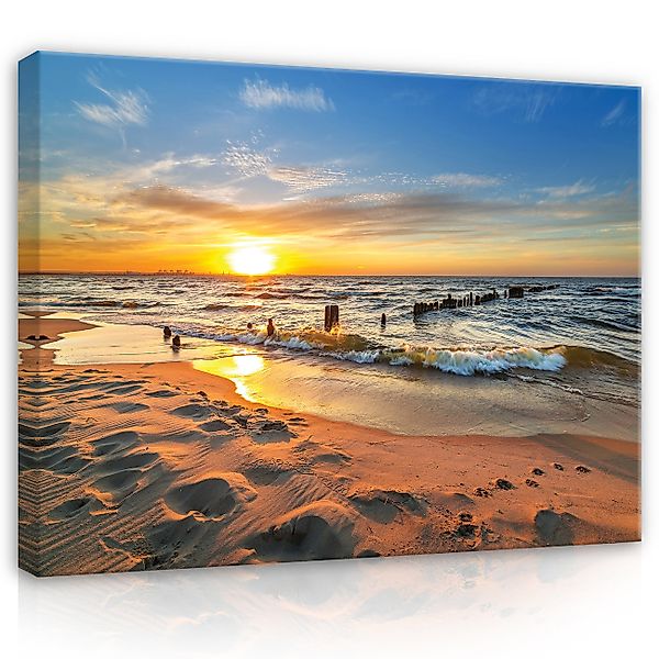 Wallarena Leinwandbild Strand Meer Sonne Natur günstig online kaufen