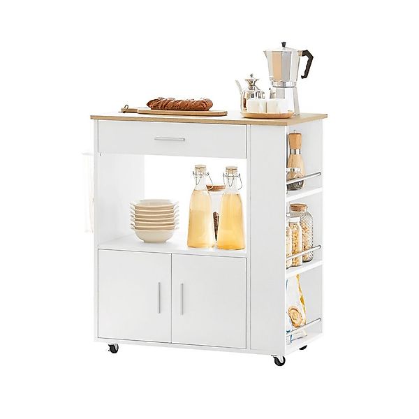 SoBuy Servierwagen FKW113, Küchenwagen mit Arbeitsplatte, günstig online kaufen