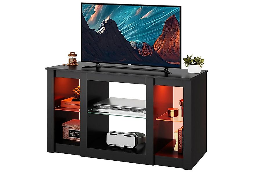 WLIVE Lowboard TV-Schrank mit RGB-LED (22 Modi), 3 offene Fächer & verstell günstig online kaufen