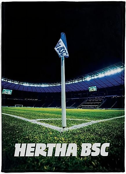 Wohndecke Fleecedecke Eckfahne, Hertha BSC Berlin günstig online kaufen