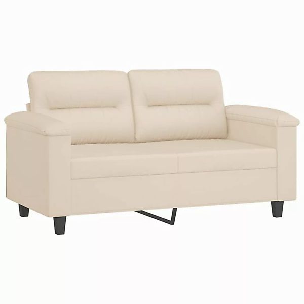 vidaXL Sofa 2-Sitzer-Sofa Beige 120 cm Mikrofasergewebe günstig online kaufen