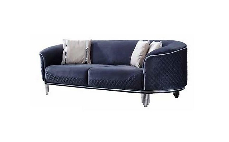 Xlmoebel Sofa Modernes Luxus-Designer-Textilsofa in Blau für das Wohnzimmer günstig online kaufen