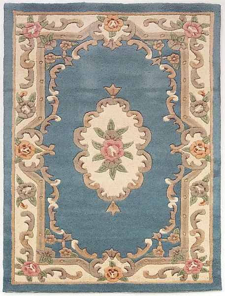 FLAIR RUGS Wollteppich "Aubusson" rechteckig 10 mm Höhe Wolle, Teppich, Woh günstig online kaufen