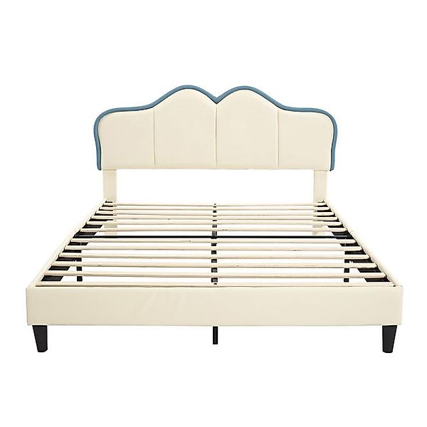 Yemaster Holzbett Polsterbett Kinderbett 90x200/140x200 cm, bis 135/270 kg günstig online kaufen