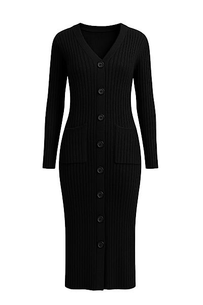 Mississhop Strickkleid Damen Strick Cardigan Kleid günstig online kaufen