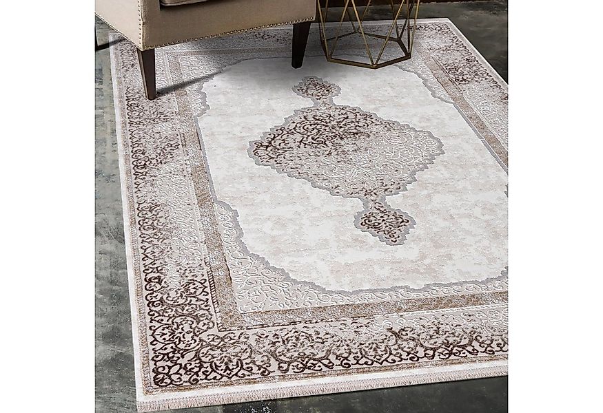 Mazovia Orientteppich Orientalisch Teppich mit Fransen, 120 x 170 cm, Kurzf günstig online kaufen