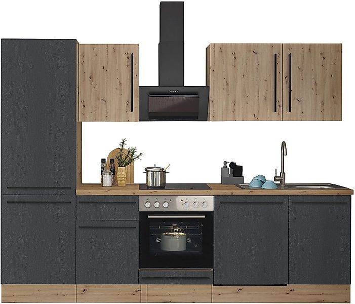 KOCHSTATION Küchenzeile KS-Florida mit 38mm starker Arbeitsplatte, Breite 2 günstig online kaufen