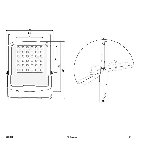 EVN Lichttechnik LED-Fluter 4000K LFE1000940 günstig online kaufen