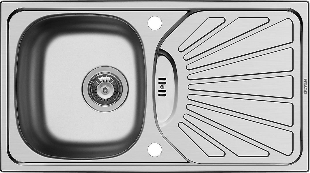 Pyramis Edelstahlspüle PYRAMIS Küchenspüle ET78 (78x43,5) Margarita 1B 1D, günstig online kaufen