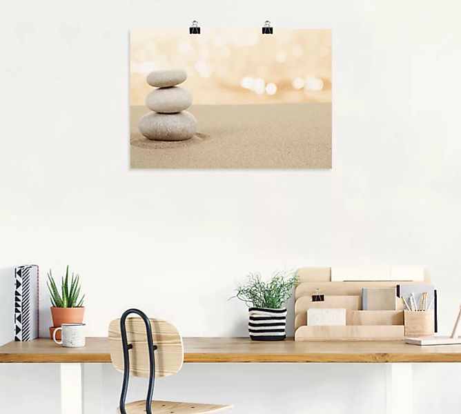 Artland Wandbild »Zen Steine im Sand«, Zen, (1 St.) günstig online kaufen